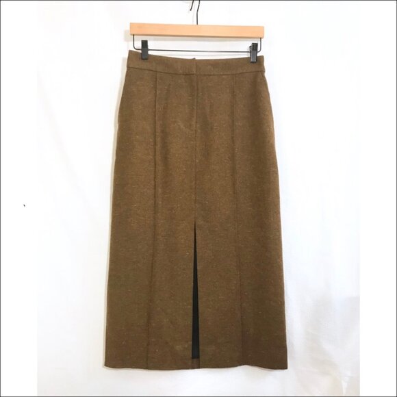 MM LaFleur Meghan Midi Skirt Sample in Wool Twill - Size 4 - NWT - Picture 1 of 5
